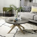 Bryson Indoor/Outdoor Modern Concrete Round 14.57-inch H Coffee Table