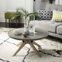 Bryson Indoor/Outdoor Modern Concrete Round 14.57-inch H Coffee Table Bryson Indoor/Outdoor Modern Concrete Round 14.57-inch H Coffee Table