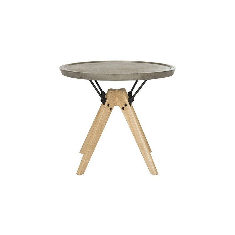 Farmond Indoor/Outdoor Modern Concrete 19.69-inch H Side Table