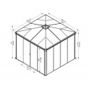 Palram 10x10 Ledro Gazebo Kit - Gray/Bronze (HG9190)