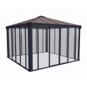 Palram 12x12 Ledro Gazebo Kit - Gray/Bronze (HG9192)