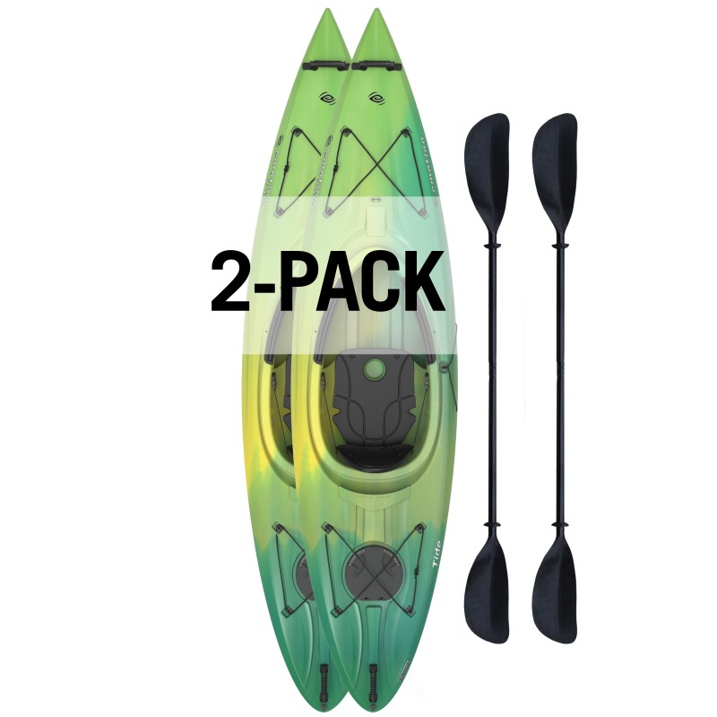 Lifetime 2 Pack Emotion Tide 10' Sit-In Kayak  - Lemongrass Fusion (90877)