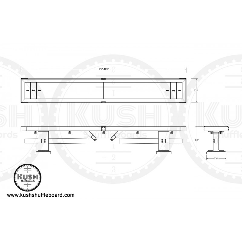 Kush 12ft Bruno Shuffleboard Table (074)