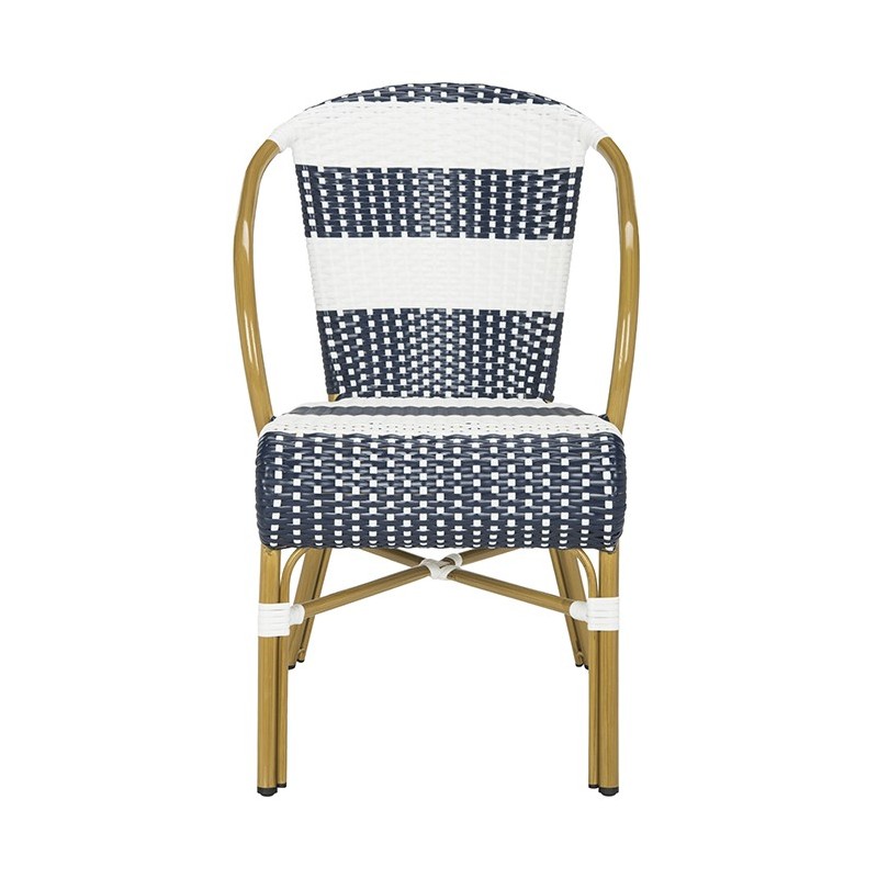 Sarita Striped french Bistro Stacking Side Chair