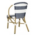 Sarita Striped french Bistro Stacking Side Chair