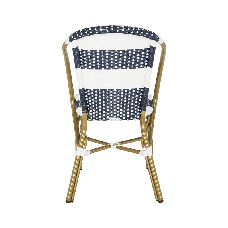 Sarita Striped french Bistro Stacking Side Chair