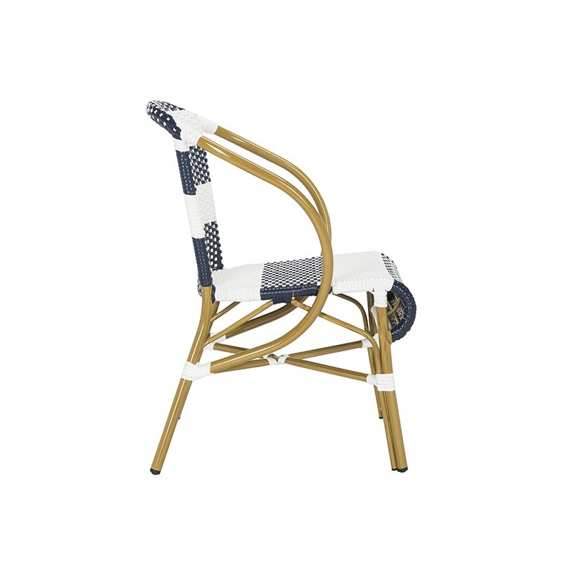 Sarita Striped french Bistro Stacking Side Chair