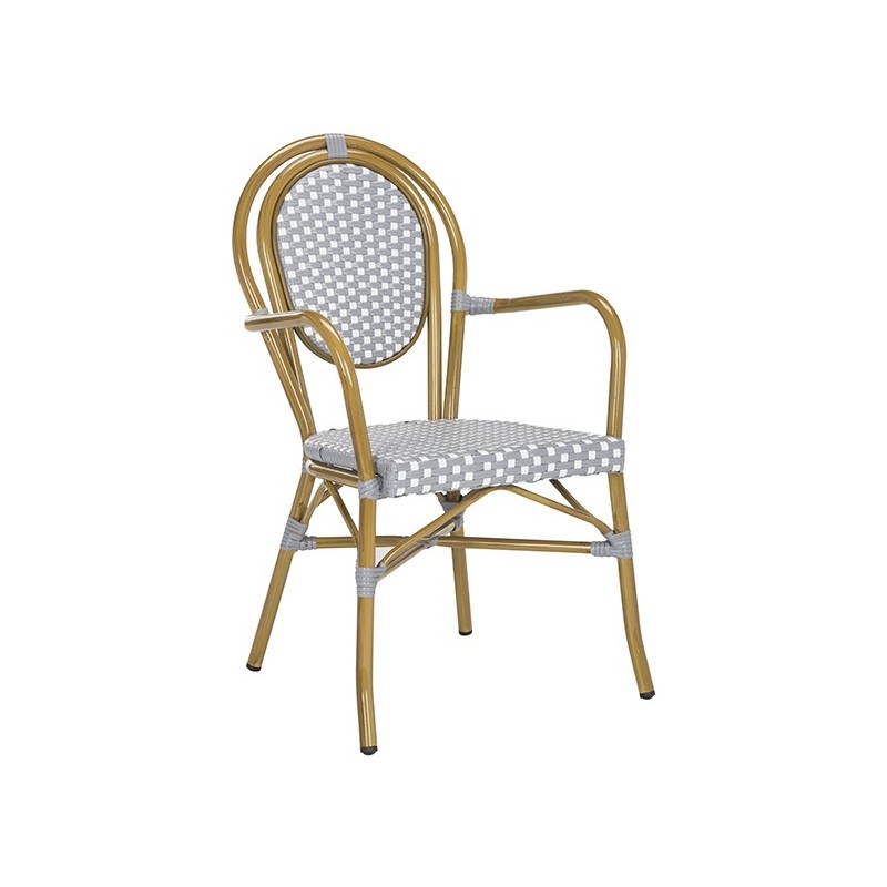 Rosen French Bistro Stacking Arm Chair