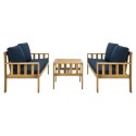 Safavieh Lardner Living Set - Natural/Navy (PAT6749B)