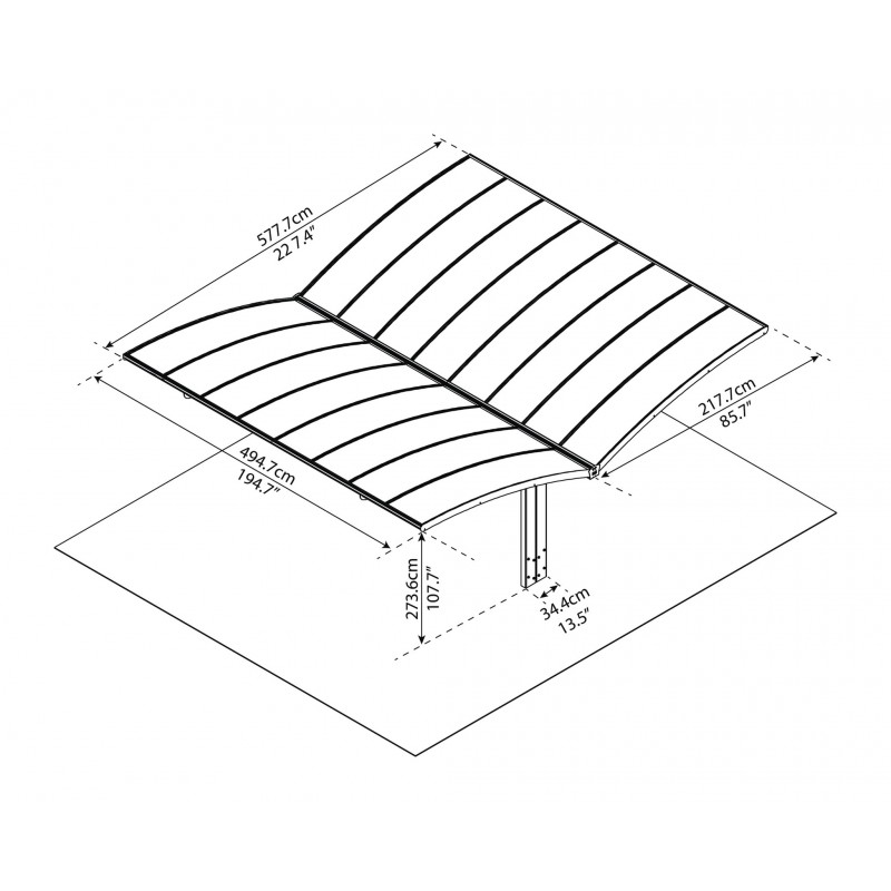 Arizona Wave Double Carport Wing-Style (HG9101)