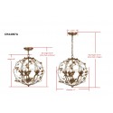 Safavieh Austen Cage Chandelier - Gold Leaf/Metal/Glass (CHA4007A)