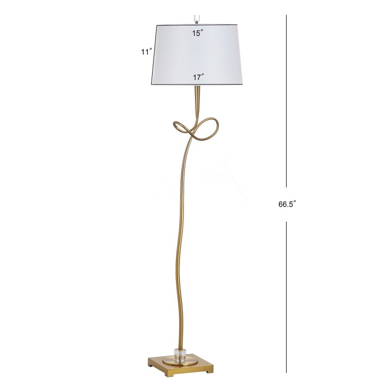 Safavieh Liana 66.5-inch H Floor Lamp - Gold/Off-white (FLL4000A)