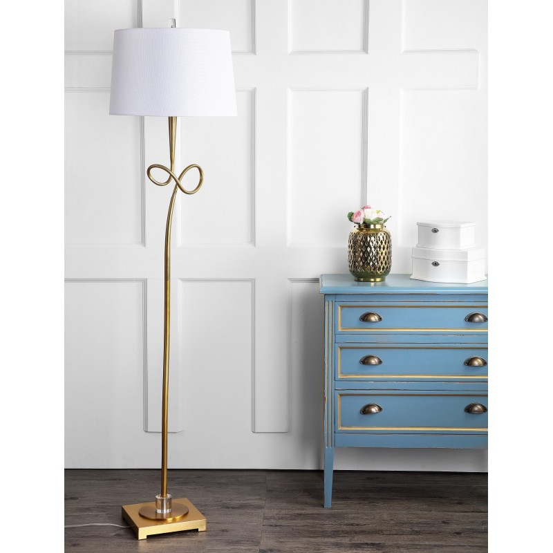 Safavieh Liana 66.5-inch H Floor Lamp - Gold/Off-white (FLL4000A)