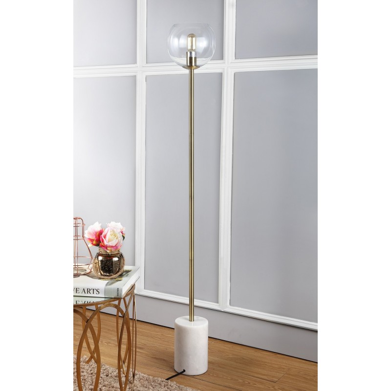 Safavieh Bradley Floor Lamp - White/Brass Gold&Clear (FLL4002A)