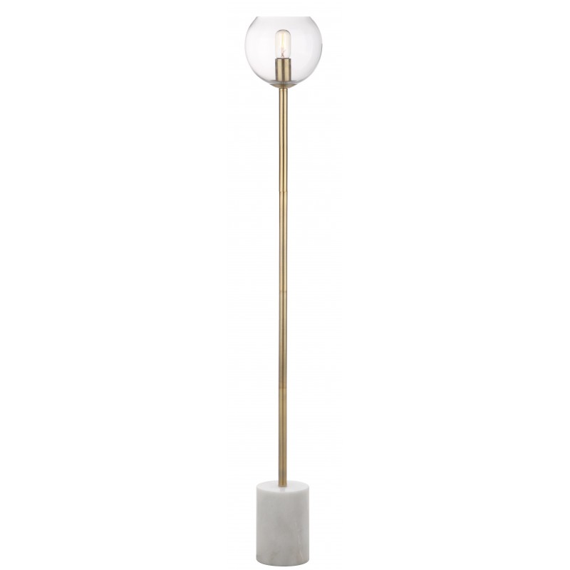 Safavieh Bradley Floor Lamp - White/Brass Gold&Clear (FLL4002A)