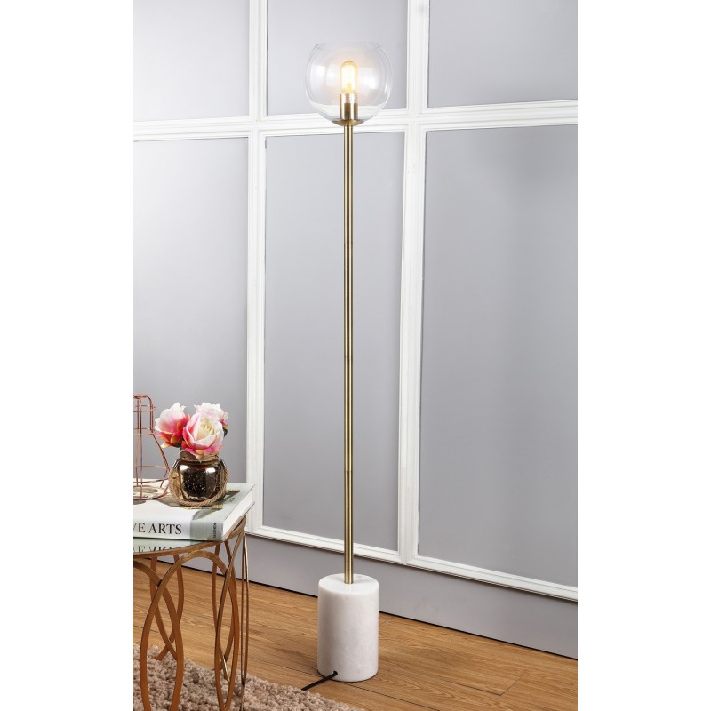 Safavieh Bradley Floor Lamp - White/Brass Gold&Clear (FLL4002A)