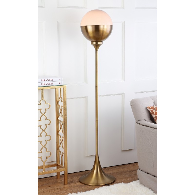 Safavieh Renato 63.5-inch H Floor Lamp - Brass Gold (FLL4006A)