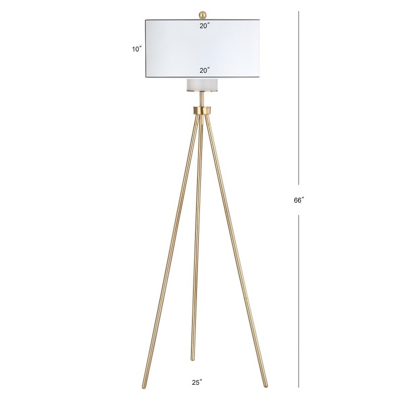 Safavieh Enrica 66-inch H Floor Lamp - Brass/Gold (FLL4008A)