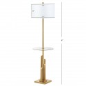 Safavieh Ambrosio 61-inch H Floor Lamp Side Table - Brass/Gold (FLL4009A)