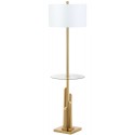 Safavieh Ambrosio 61-inch H Floor Lamp Side Table - Brass/Gold (FLL4009A)