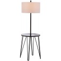 Safavieh Ciro 58-inch H Floor Lamp Side Table - Black/Off-white (FLL4010A)