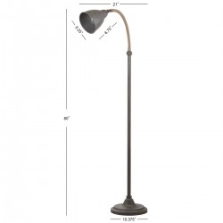 Safavieh Naldo 60-inch H Floor Lamp - Dark Grey (FLL4011A)