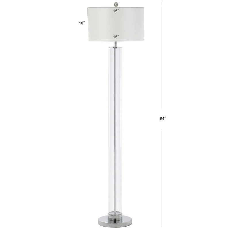 Safavieh Lovato 64-inch H Floor Lamp - Clear/Off-White (FLL4017A)