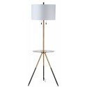 Safavieh Morrison Floor Lamp Side Table - Brass Gold/Black/Off-White (FLL4020A) Safavieh Morrison Floor Lamp Side Table - Brass Gold/Black/Off-White (FLL4020A)