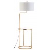 Safavieh Crispin Floor Lamp Side Table - Gold Leaf/Off-white (FLL4021A) Safavieh Crispin Floor Lamp Side Table - Gold Leaf/Off-white (FLL4021A)