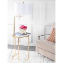 Safavieh Crispin Floor Lamp Side Table - Gold Leaf/Off-white (FLL4021A) Safavieh Crispin Floor Lamp Side Table - Gold Leaf/Off-white (FLL4021A)