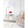 Safavieh Crispin Floor Lamp Side Table - Gold Leaf/Off-white (FLL4021A) Safavieh Crispin Floor Lamp Side Table - Gold Leaf/Off-white (FLL4021A)