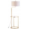 Safavieh Crispin Floor Lamp Side Table - Gold Leaf/Off-white (FLL4021A) Safavieh Crispin Floor Lamp Side Table - Gold Leaf/Off-white (FLL4021A)