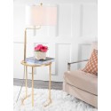 Safavieh Crispin Floor Lamp Side Table - Gold Leaf/Off-white (FLL4021A) Safavieh Crispin Floor Lamp Side Table - Gold Leaf/Off-white (FLL4021A)