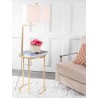 Safavieh Crispin Floor Lamp Side Table - Gold Leaf/Off-white (FLL4021A) Safavieh Crispin Floor Lamp Side Table - Gold Leaf/Off-white (FLL4021A)