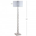 Safavieh Elodie Metal Ring Floor Lamp - Silver Leaf/Off-White (FLL4030A)