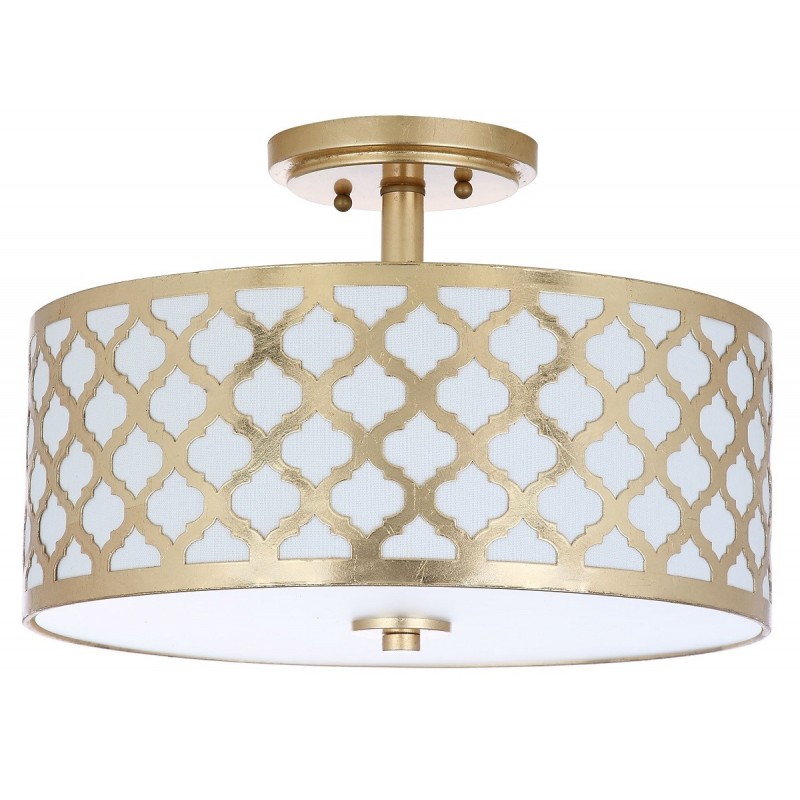 Safavieh Kora Quatrefoil 3 Light 15-inch Dia Flush Mount - Gold (FLU4000A)