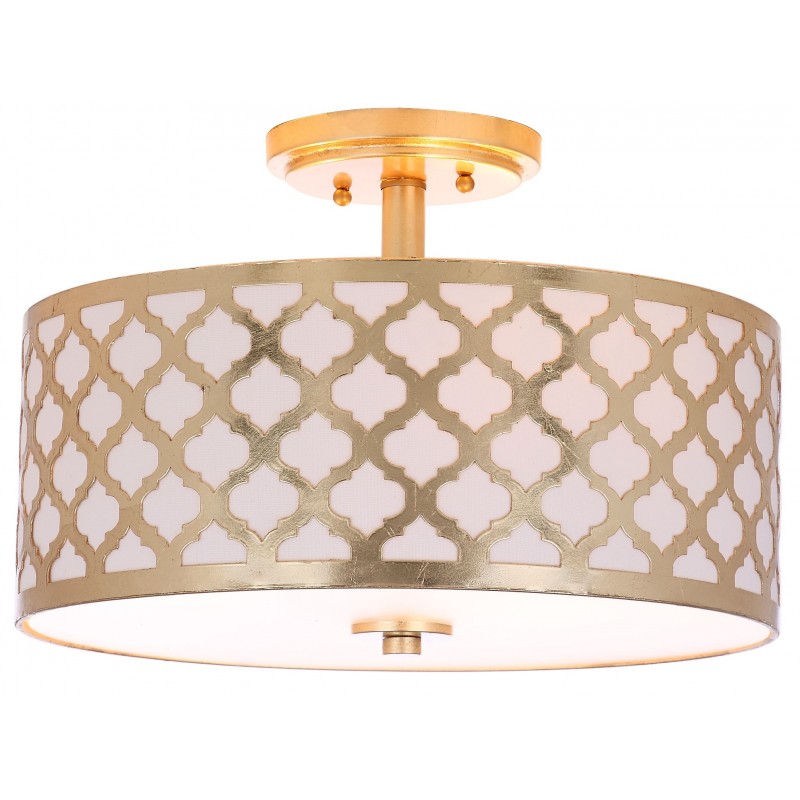 Safavieh Kora Quatrefoil 3 Light 15-inch Dia Flush Mount - Gold (FLU4000A)