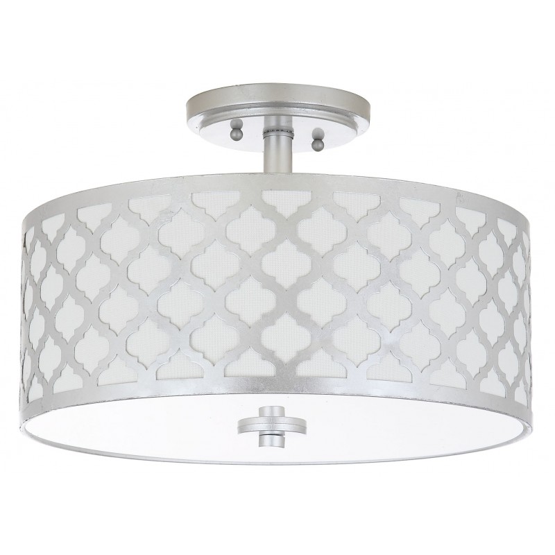 Safavieh Kora Quatrefoil 3 Light 15-inch Dia Flush Mount - Silver (FLU4000B)