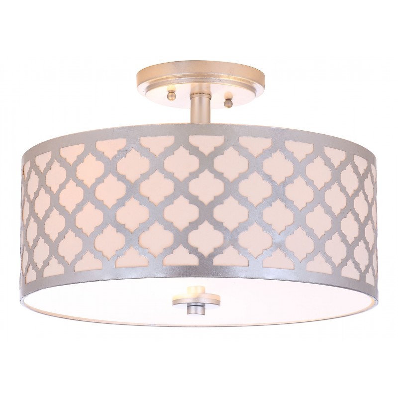 Safavieh Kora Quatrefoil 3 Light 15-inch Dia Flush Mount - Silver (FLU4000B)