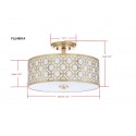 Safavieh Vera Chain-Link 3 Light 15-inch Dia Flush Mount - Gold/Off-White (FLU4001A)