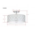 Vera Chain-Link 3 Light 15-inch Dia Silver Flush Mount