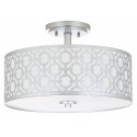 Vera Chain-Link 3 Light 15-inch Dia Silver Flush Mount