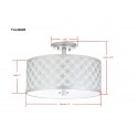 Safavieh Hutch 3 Light 16-inch Dia Flush Mount -Silver/Off-white (FLU4002B)