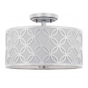 Safavieh Cecily Leaf Trellis 3 Light 15-inch Dia Flush Mount - Chrome/Off-White (FLU4003C)