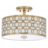 Safavieh Cedar Linked 3 Light 15-inch Dia Flush Mount - Gold/Off-White (FLU4004A) Safavieh Cedar Linked 3 Light 15-inch Dia Flush Mount - Gold/Off-White (FLU4004A)