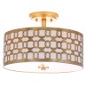 Safavieh Cedar Linked 3 Light 15-inch Dia Flush Mount - Gold/Off-White (FLU4004A) Safavieh Cedar Linked 3 Light 15-inch Dia Flush Mount - Gold/Off-White (FLU4004A)