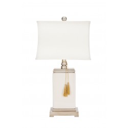 Safavieh Amiliana Glazed 32-inch H Tassel Lamp - Cream/Off-White (LIT4000A)