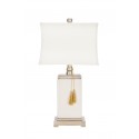 Safavieh Amiliana Glazed 32-inch H Tassel Lamp - Cream/Off-White (LIT4000A)