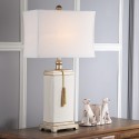 Safavieh Amiliana Glazed 32-inch H Tassel Lamp - Cream/Off-White (LIT4000A)