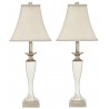 Safavieh Kaily 28-inch H Glass Lattice Lamp - Set of 2 - Silver/Cream (LIT4002A-SET2) Safavieh Kaily 28-inch H Glass Lattice Lamp - Set of 2 - Silver/Cream (LIT4002A-SET2)
